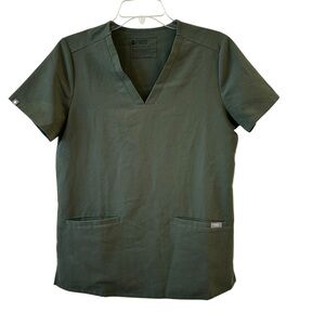 Women's Catarina Scrub Top, Moss Green Size Small EUC